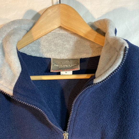 MOUNTAIN RIDGE MENS CLIMATE EQUIPMENT FLEECE PULLOVER JACKET NAVY BLUE SIZE MED - Picture 5 of 10